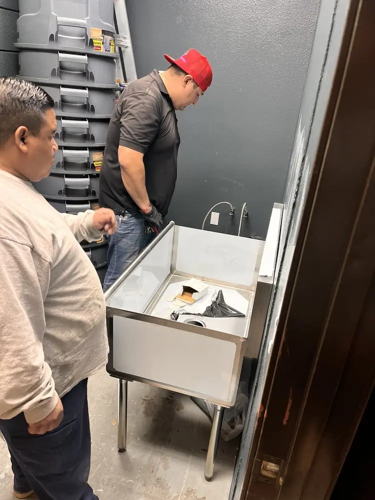 Commercial plumbing and sink installation in Norwood